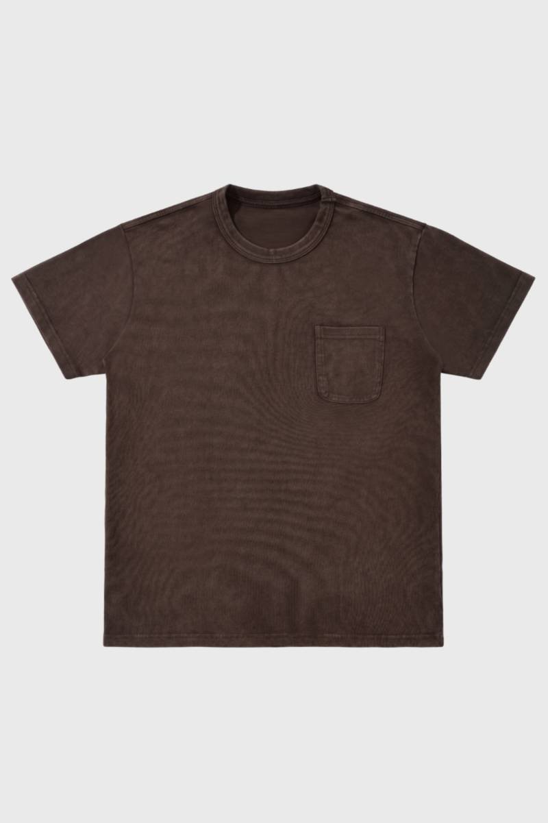 Men’s Oversized Pocket T-Shirt | Vintage Washed Black Casual Tee | Relaxed Streetwear Fit