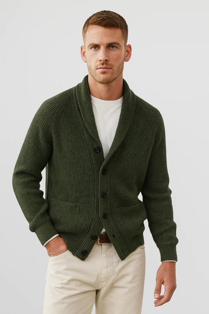 Men’s Shawl Collar Cardigan | Classic Button-Up Knit