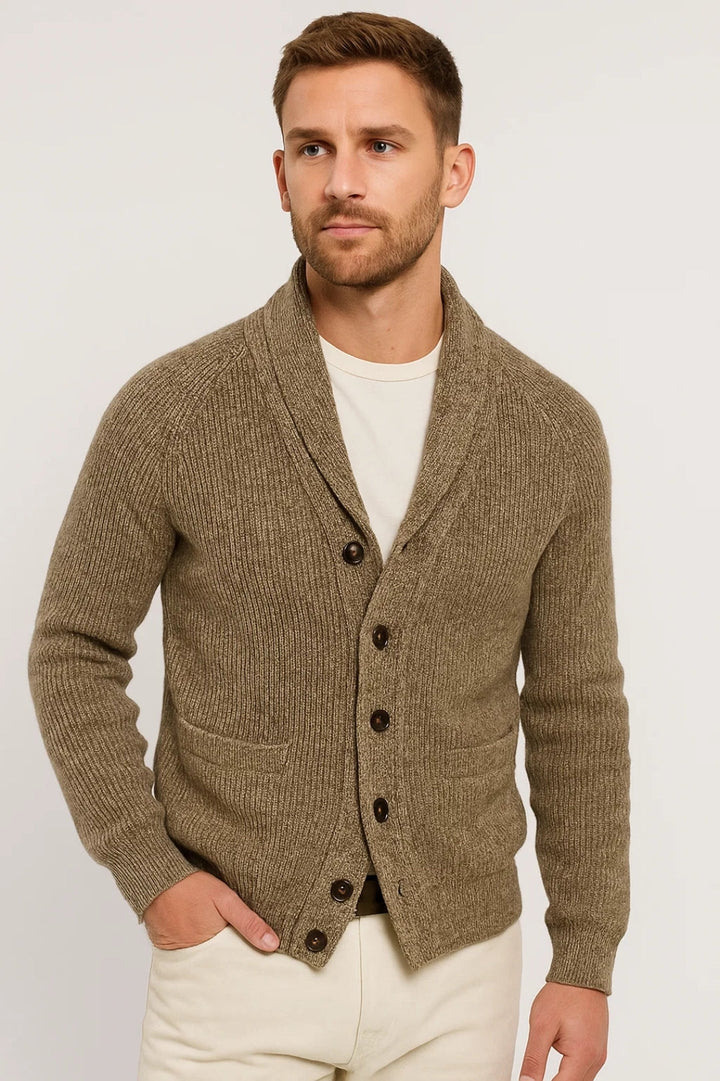 Men’s Shawl Collar Cardigan | Classic Button-Up Knit